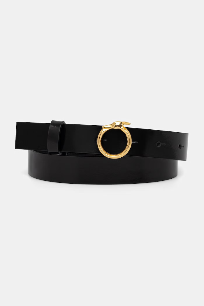 Usnjen pas Trussardi črna B351B000045N