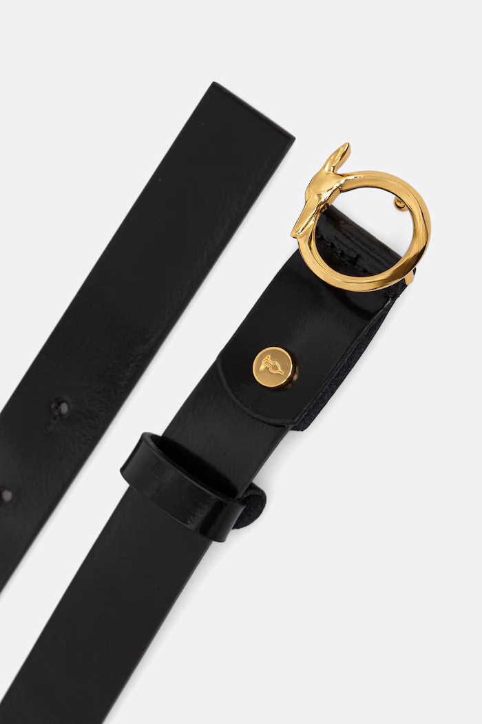 Usnjen pas Trussardi B351B000045N črna SS26