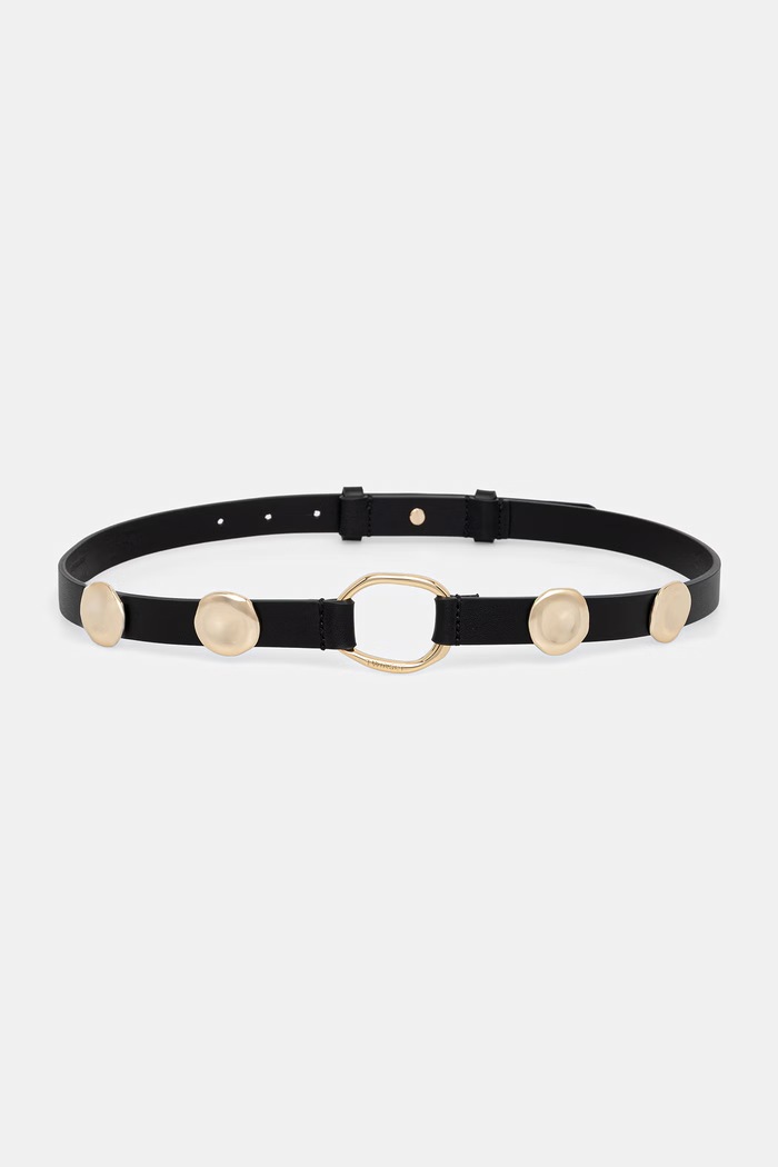 Twinset curea pentru femei, cu imitație de piele negru 261TO5310