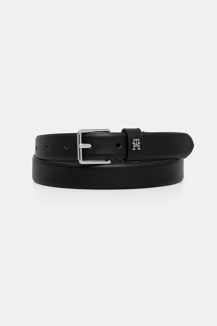 Tommy Hilfiger ζώνη γυναικεία δερμάτινη μαύρο AW0AW18651