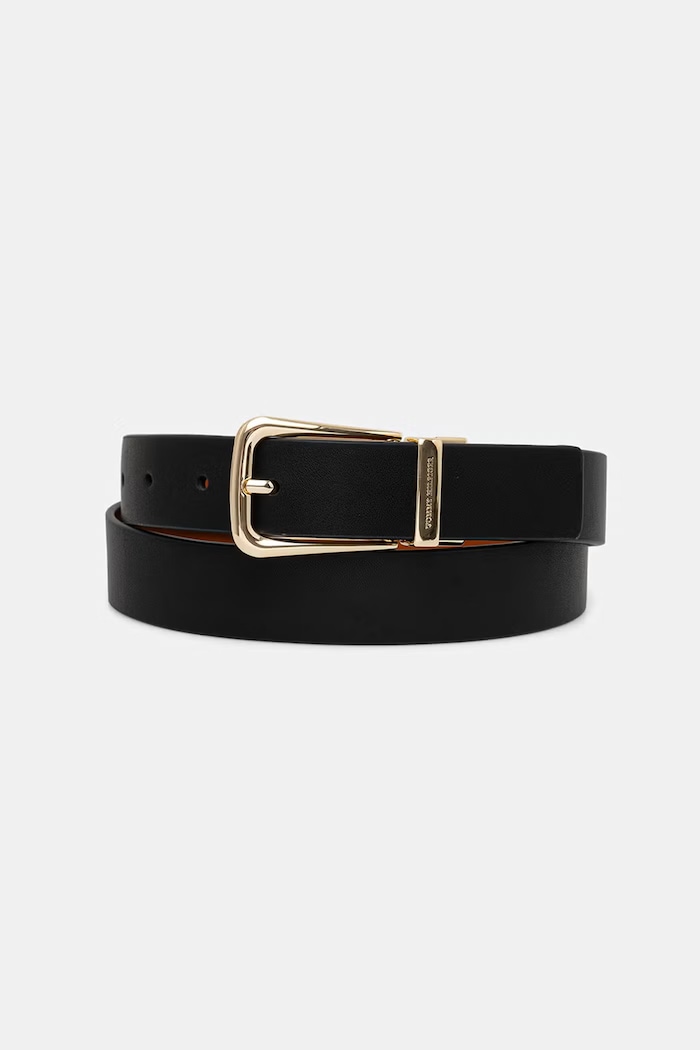 Tommy Hilfiger obojstranný opasok dámsky kožený čierna AW0AW18663