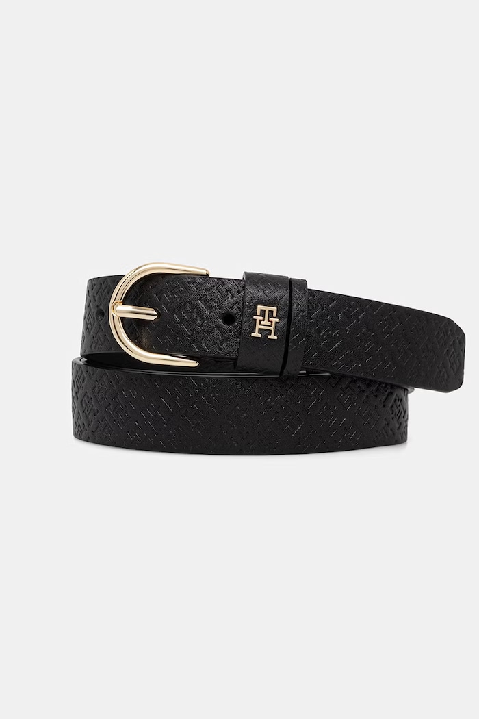 Tommy Hilfiger pas ženski usnjeni črna AW0AW18856