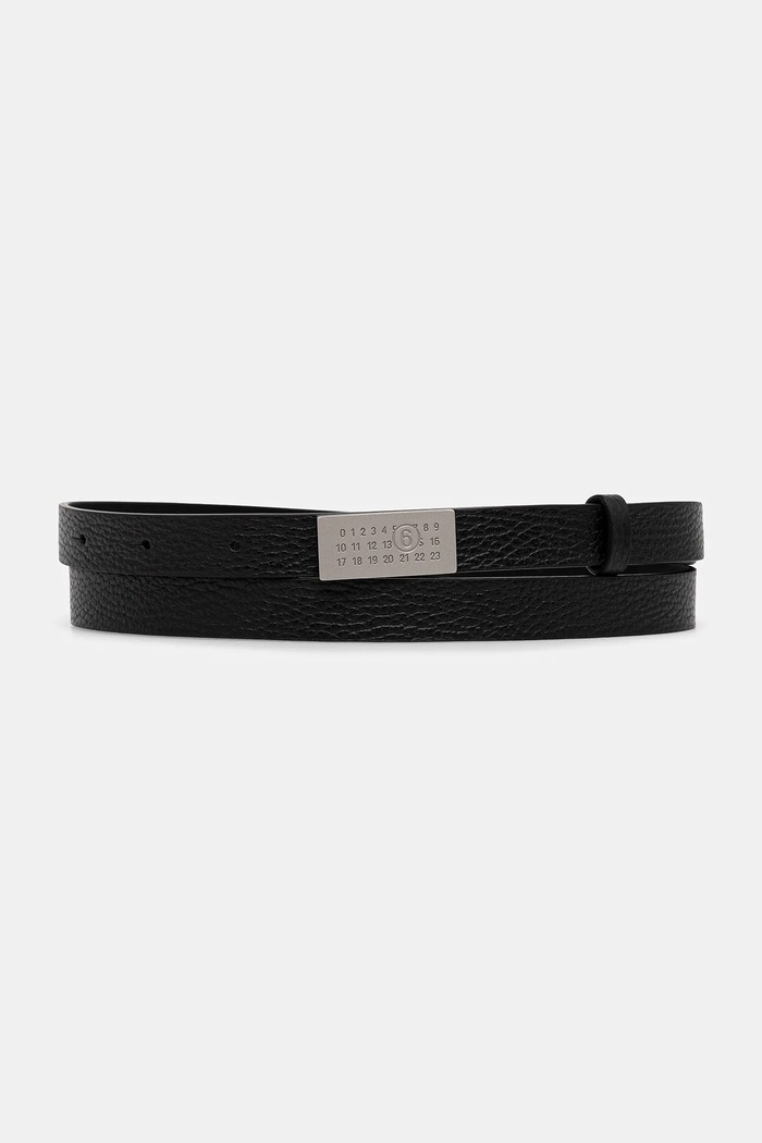 Kožený opasok MM6 Maison Margiela čierna SA5TP0011.P8883.T8013