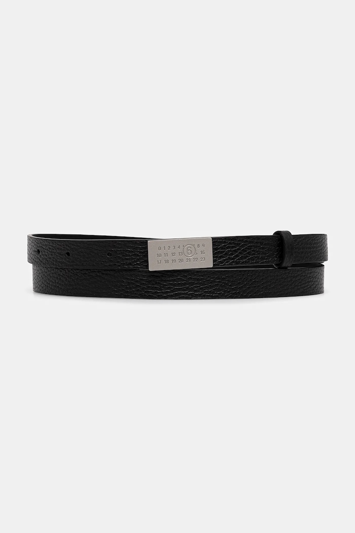 Kožený opasok MM6 Maison Margiela čierna SA5TP0011.P8883.T8013