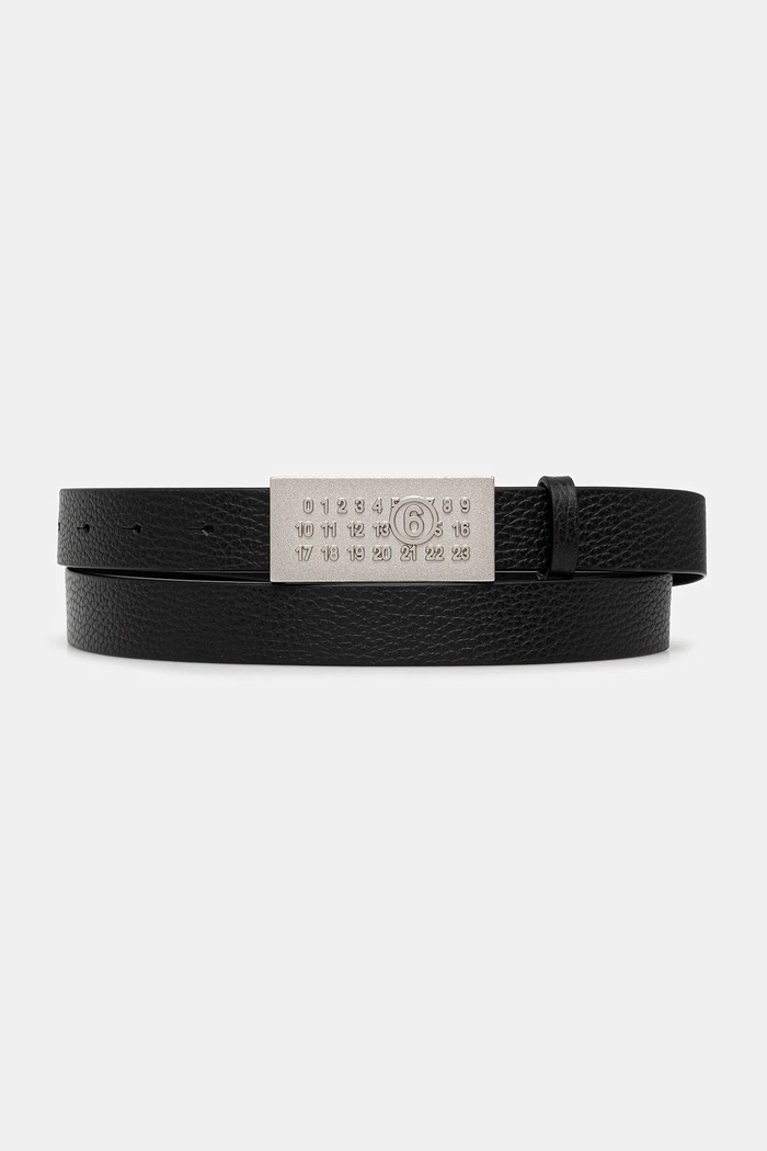 Kožený opasok MM6 Maison Margiela čierna SA6TP0010.P8883.T8013