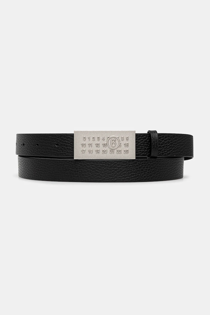 Kožený opasok MM6 Maison Margiela čierna SA6TP0010.P8883.T8013