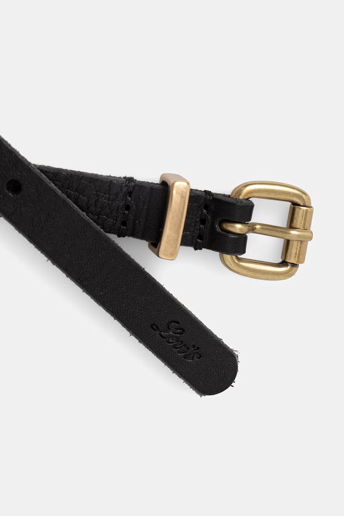 Levi's ζώνη γυναικεία δερμάτινη DILLON NARROW 005BX μαύρο SS26
