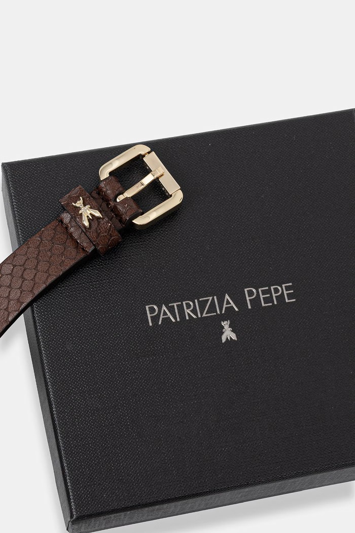 Accesorii Patrizia Pepe curea damska de piele 2W0047.L032 maro