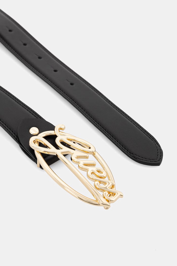 Guess pasek damski z imitacji skóry BW9339.P6235 czarny SS26