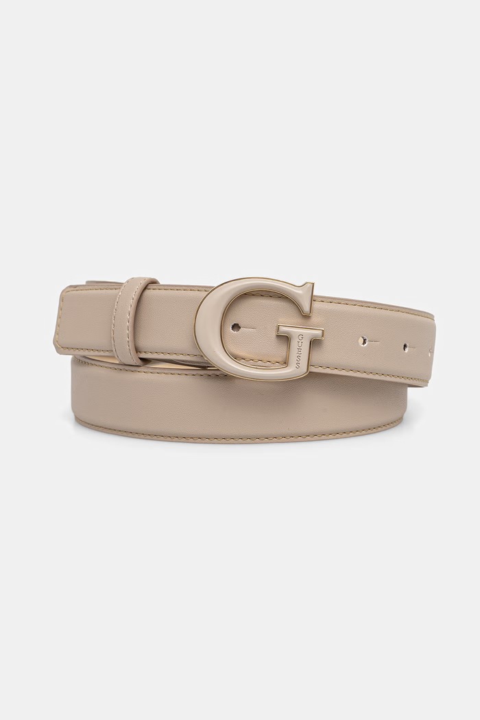 Guess pasek damski z imitacji skóry beżowy BW9340.P6230