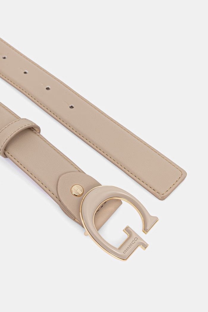 Guess pasek damski z imitacji skóry BW9340.P6230 beżowy SS26
