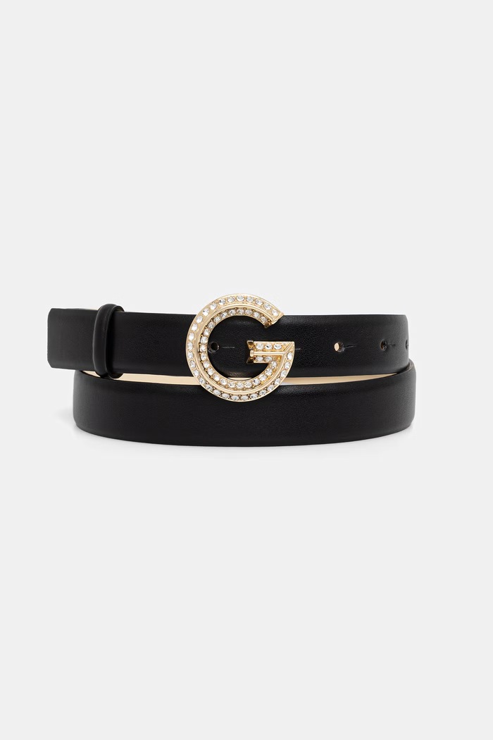 Guess pasek damski z imitacji skóry czarny BW9341.P6225