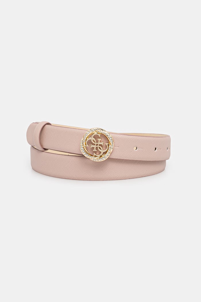Guess pasek damski imitacja skóry licowej różowy BW9343.P6225
