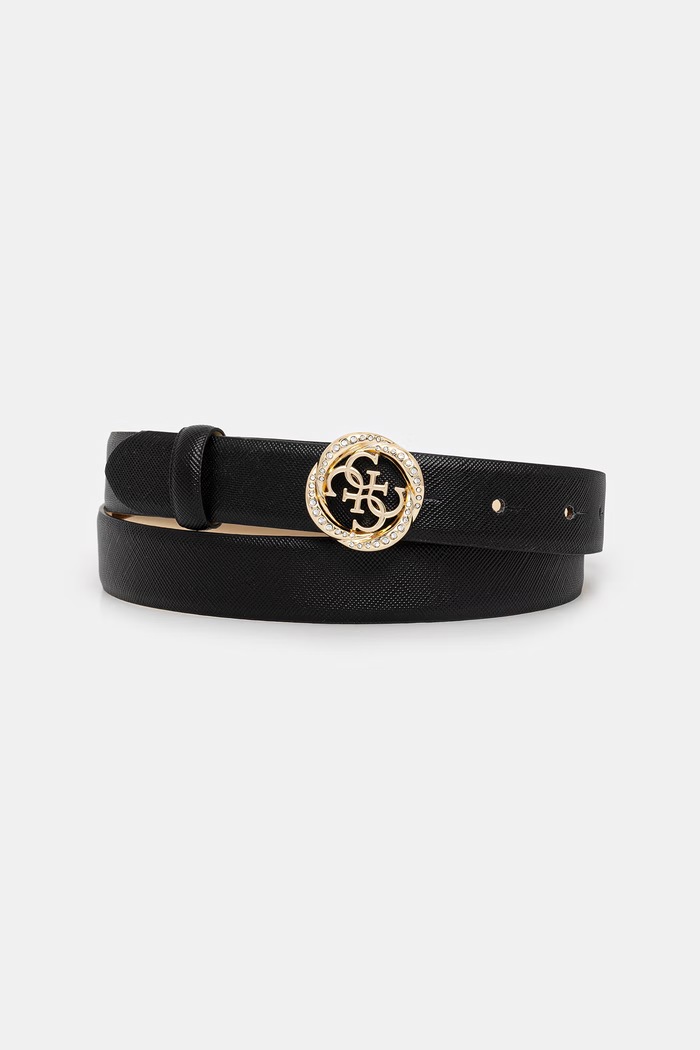 Guess pasek damski imitacja skóry licowej czarny BW9343.P6225