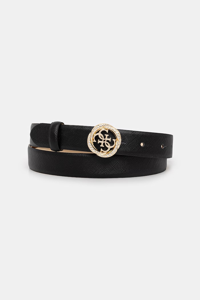 Guess pasek damski imitacja skóry licowej czarny BW9343.P6225