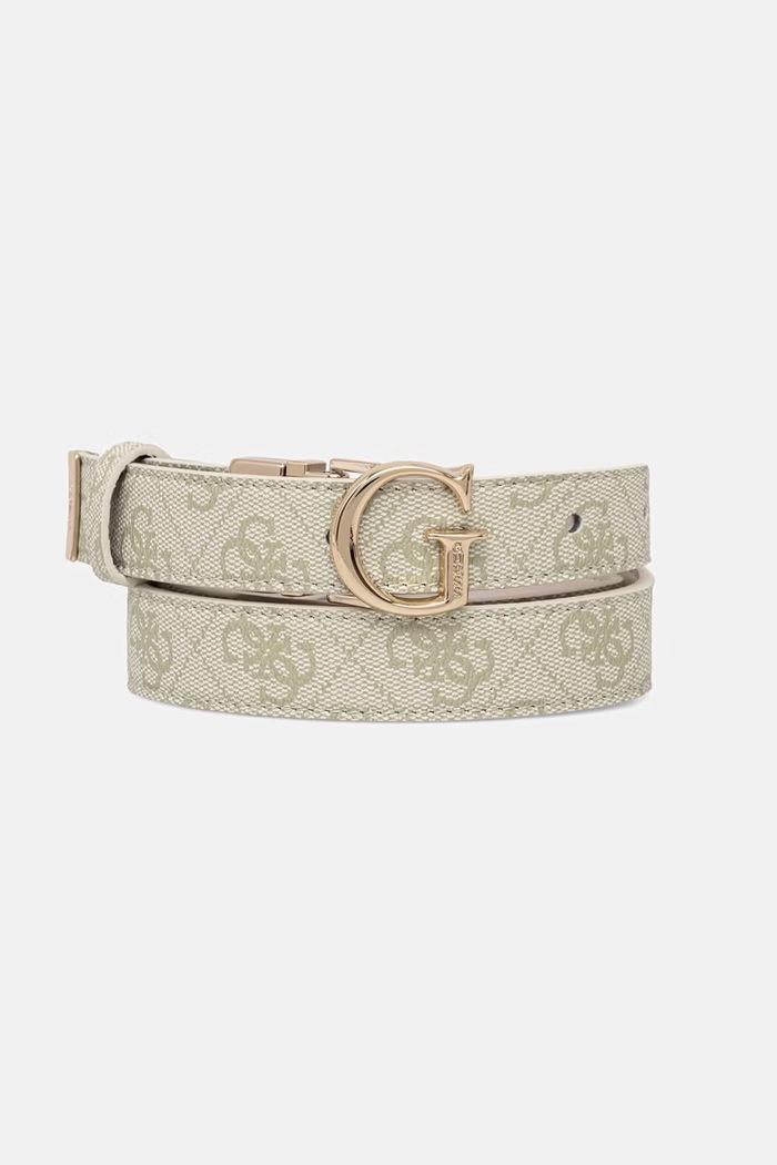 Guess obojstranný opasok dámsky LEONA zelená BW9349.P6225