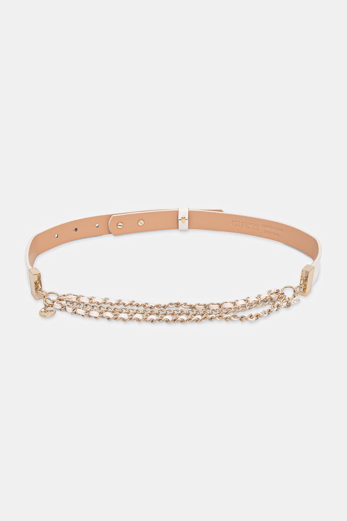 Guess pasek damski LIBBY beżowy BW9353.P6225