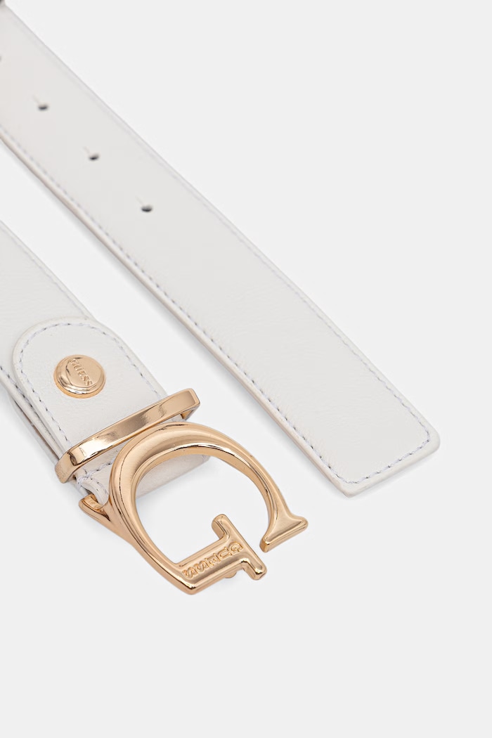 Guess pasek damski z imitacji skóry BIANCA BW9362.P6230 biały SS26
