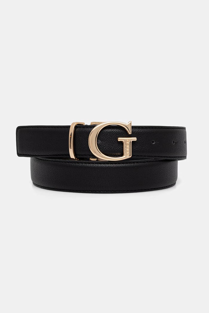 Guess pasek dziecięcy z imitacji skóry BIANCA czarny BW9362.P6230