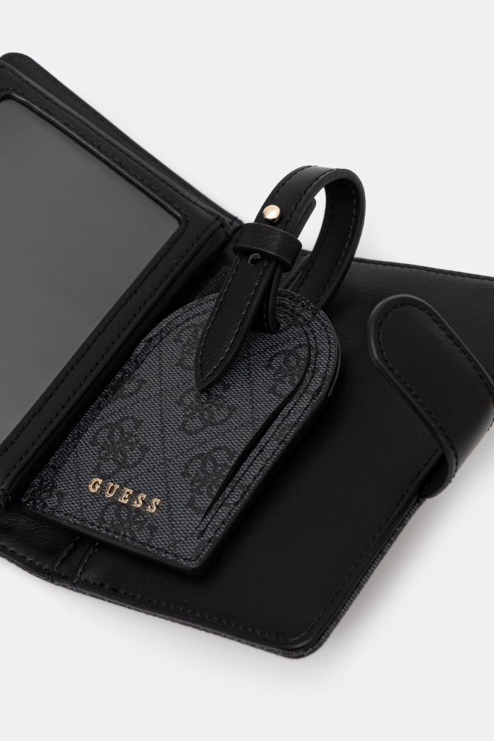 Guess etui na paszport i zawieszka do bagażu GFBOXW.P6201 szary