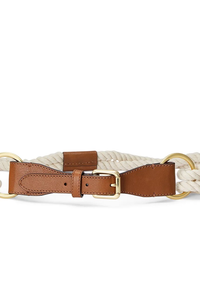 Lauren Ralph Lauren curea pentru femei, din bumbac 412885944 bej SS26