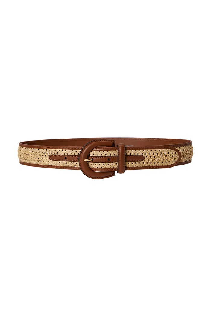 Lauren Ralph Lauren curea împletită pentru femei maro 412P10209