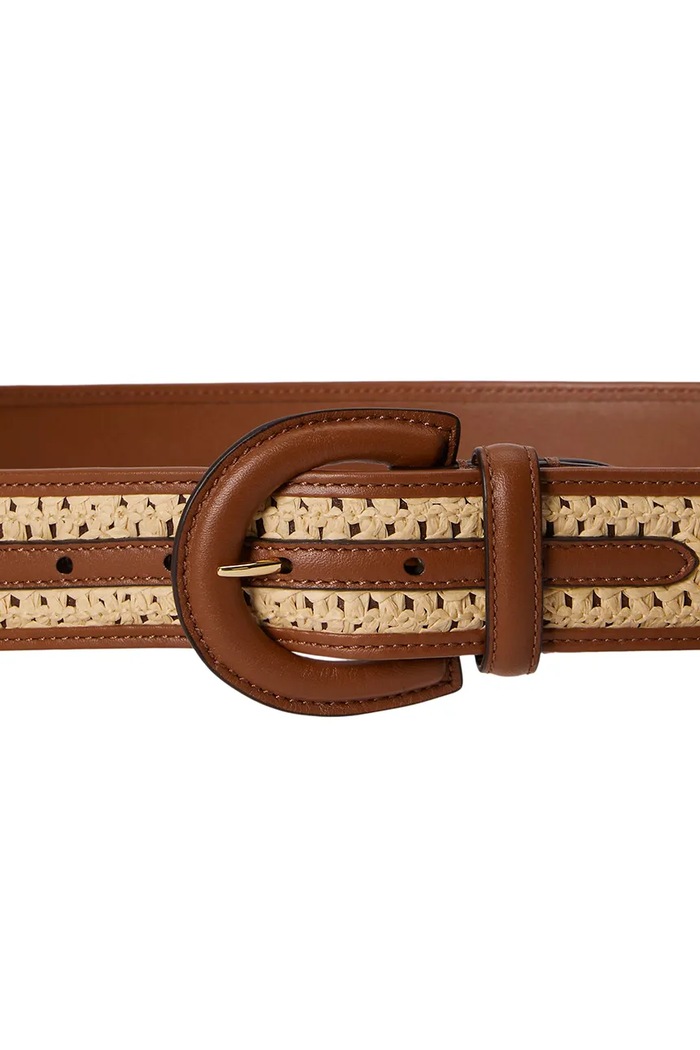 Lauren Ralph Lauren curea împletită pentru femei 412P10209 maro SS26