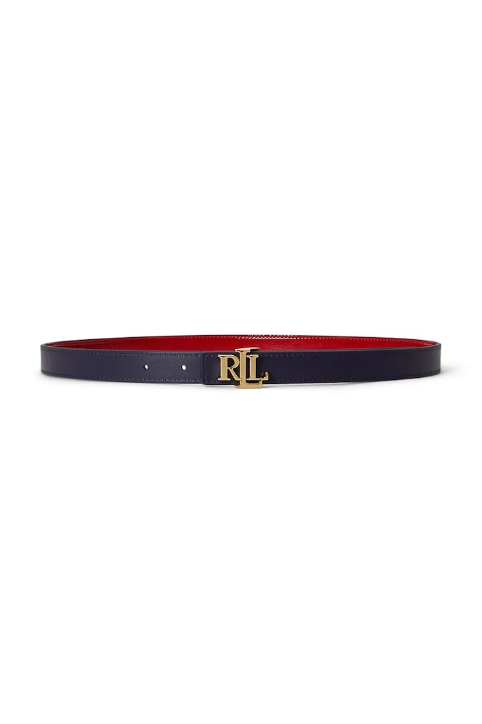 Lauren Ralph Lauren curea reversibilă pentru femei, din piele 412P10210 rosu SS26