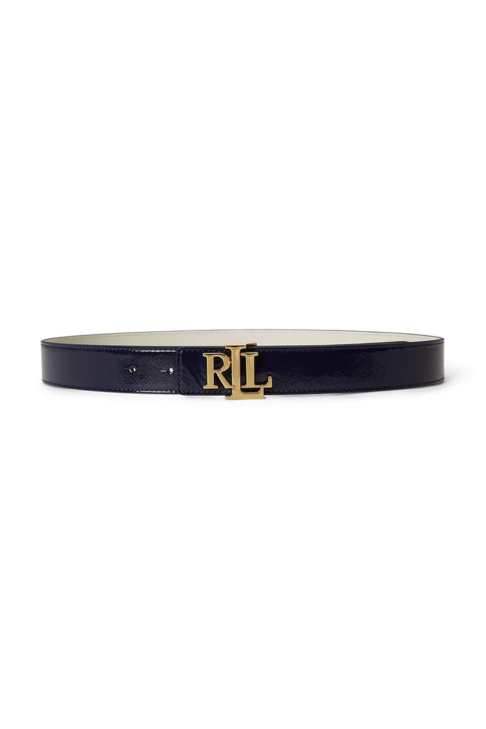 Lauren Ralph Lauren curea reversibilă pentru femei, din piele bleumarin 412P10211