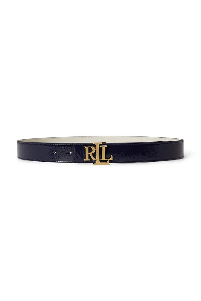 Lauren Ralph Lauren curea reversibilă pentru femei, din piele bleumarin 412P10211
