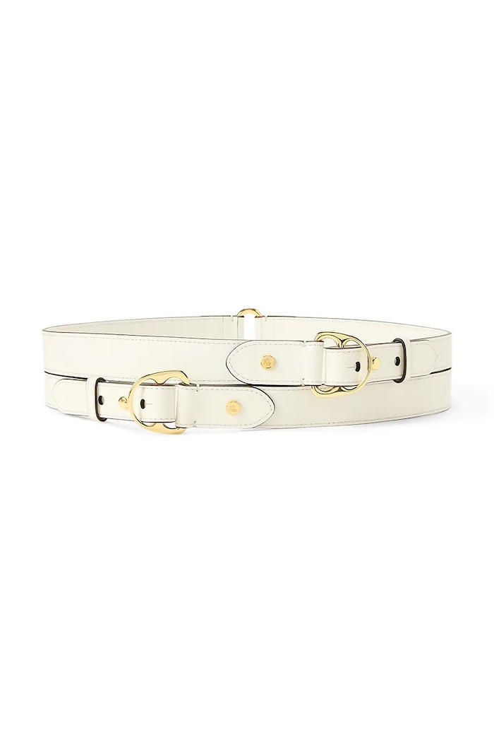 Lauren Ralph Lauren curea lată pentru femei, din piele bej 412P16403