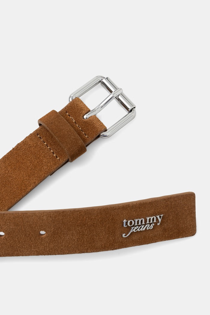 Tommy Jeans opasok dámsky semišový AW0AW18503 hnedá SS26