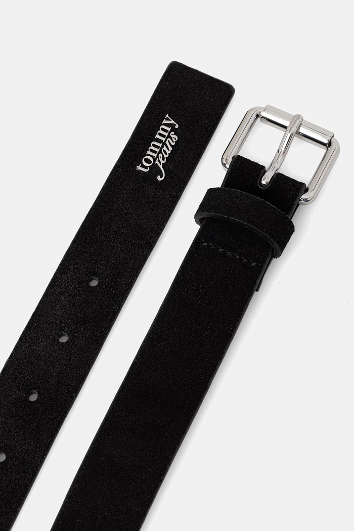 Tommy Jeans opasok dámsky semišový AW0AW18503 čierna SS26