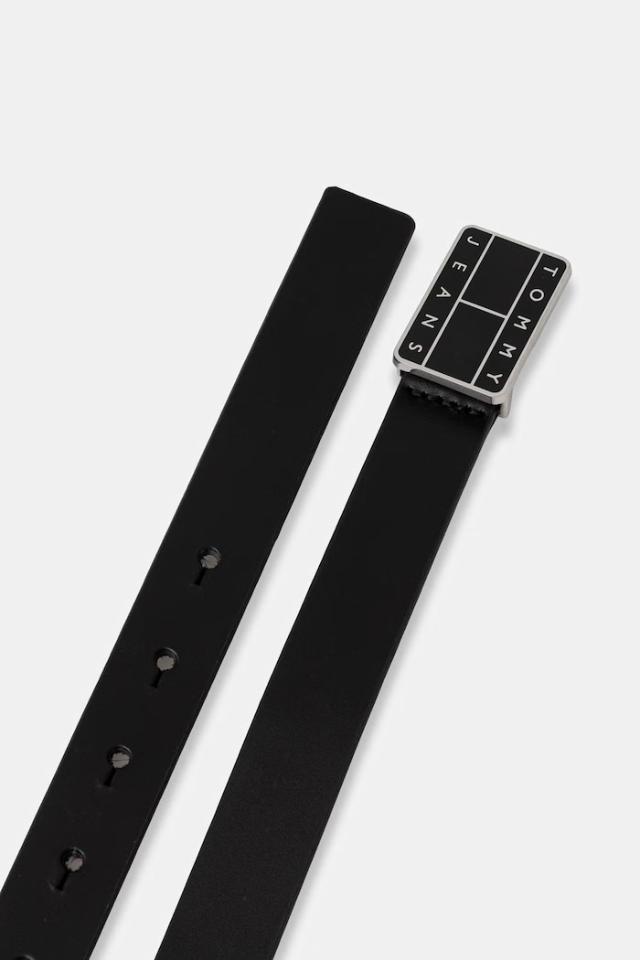 Tommy Jeans curea pentru femei, din piele AW0AW18505 negru SS26