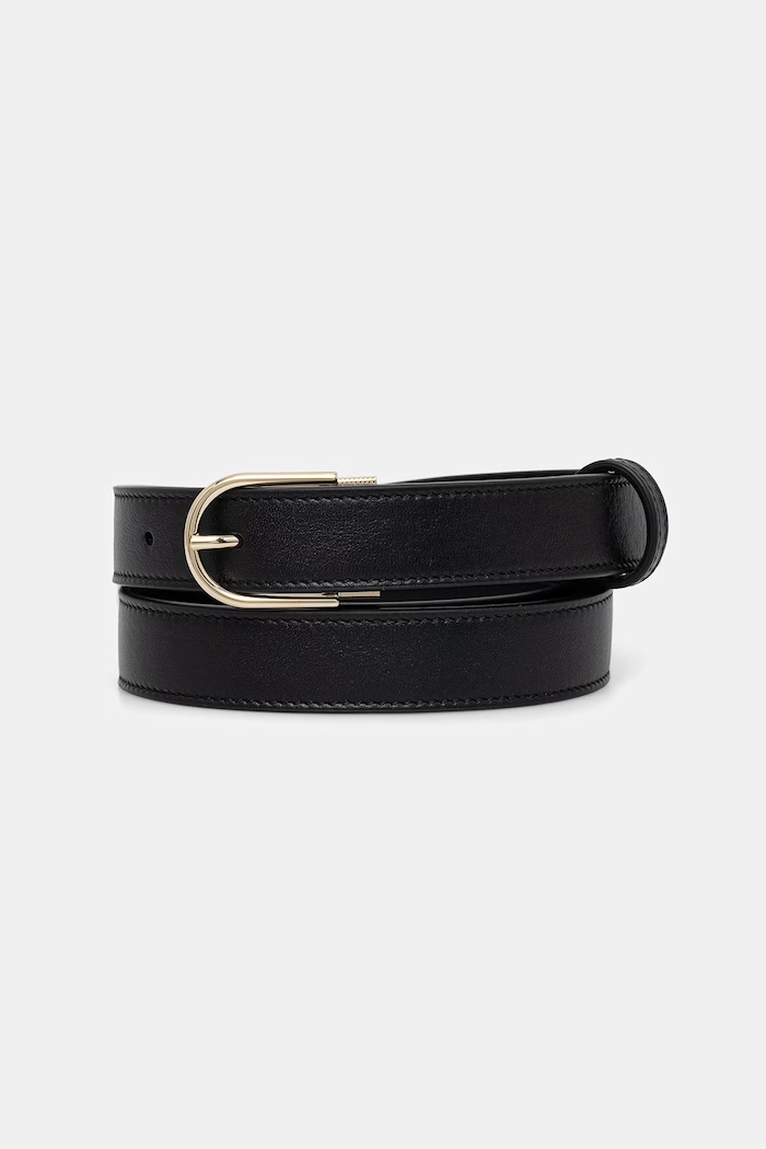 Victoria Beckham curea pentru femei, din piele Dorian negru B226AAC007525A
