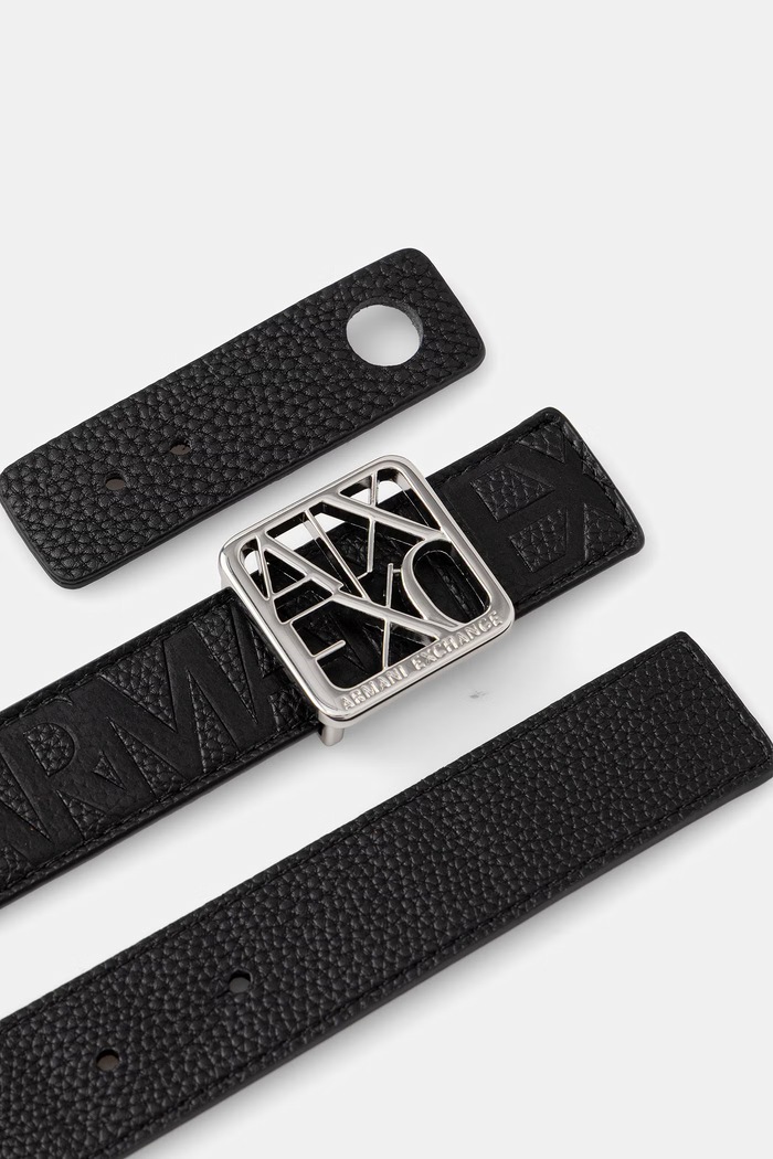 Armani Exchange kétoldalas öv XW001598.AF15774 fekete SS26