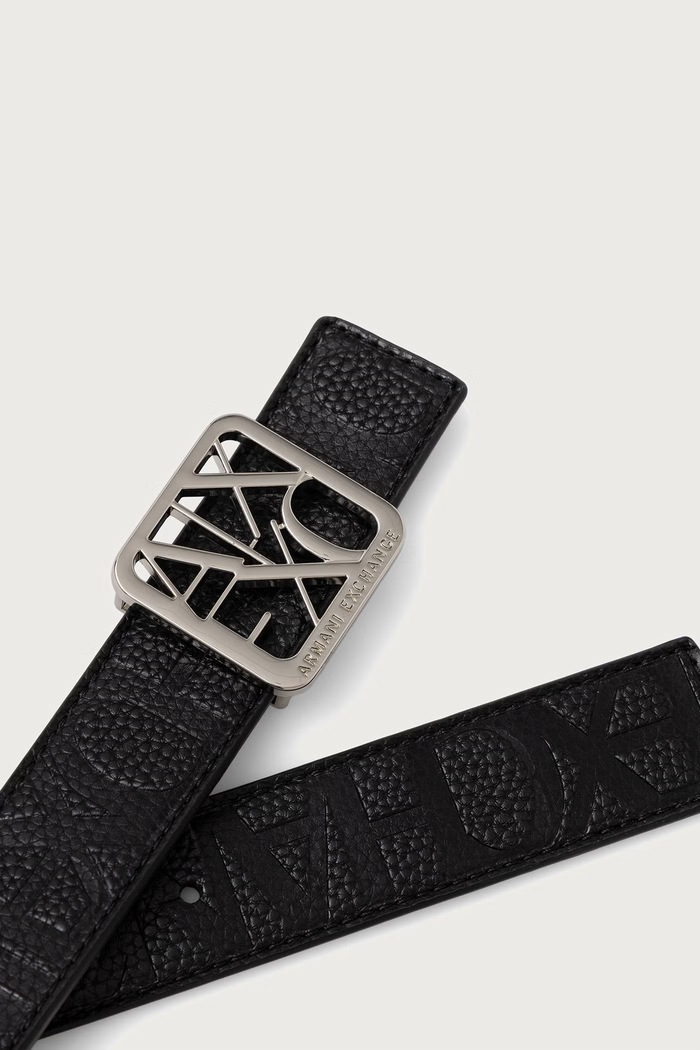 Armani Exchange Pasek dwustronny damski z imitacji skóry XW001598.AF15774 czarny SS26