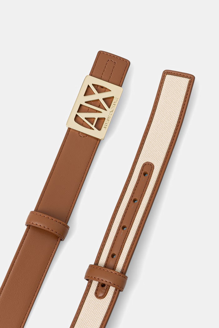 Dodaci Armani Exchange dvostrani remen za žene XW002614.AF22518 smeđa