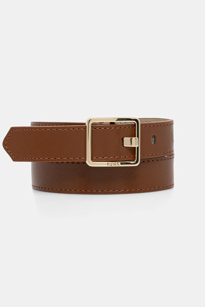 BOSS curea de femei din piele Eleri-G maro 50559698