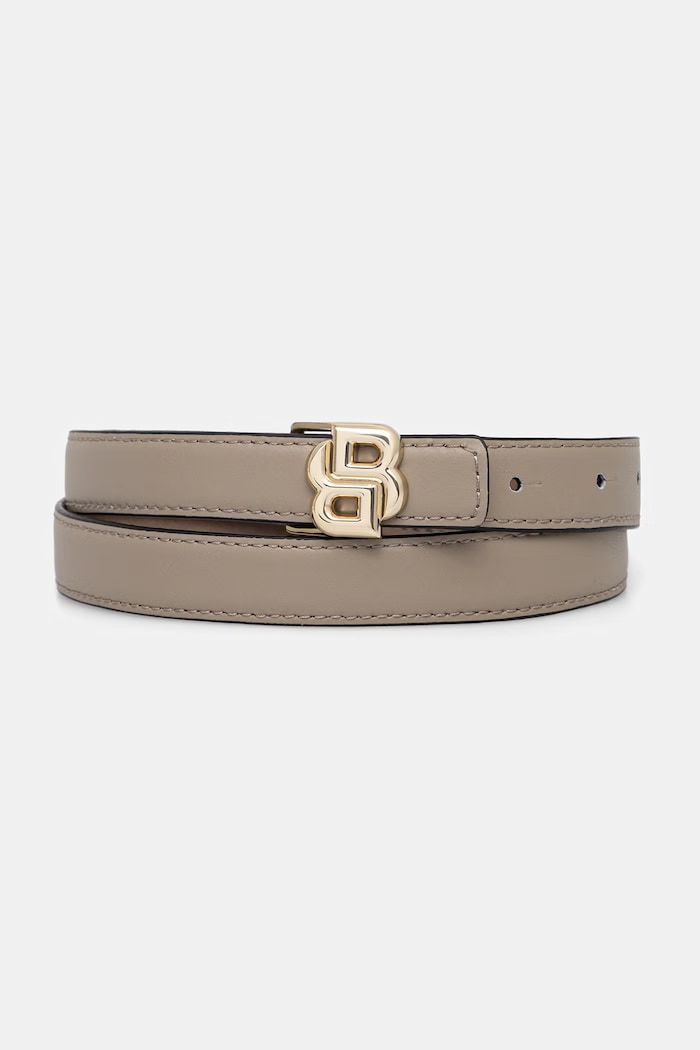 BOSS pasek damski skórzany B Icon-G 50563785 beżowy SS26