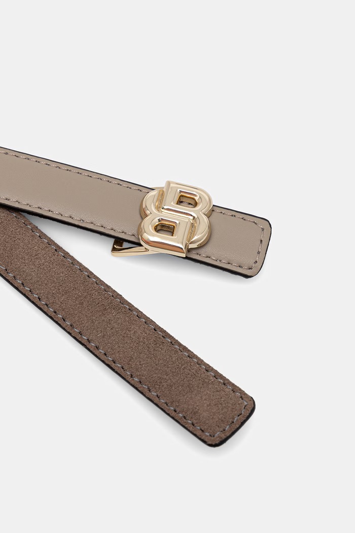 Akcesoria BOSS pasek damski skórzany B Icon-G 50563785 beżowy