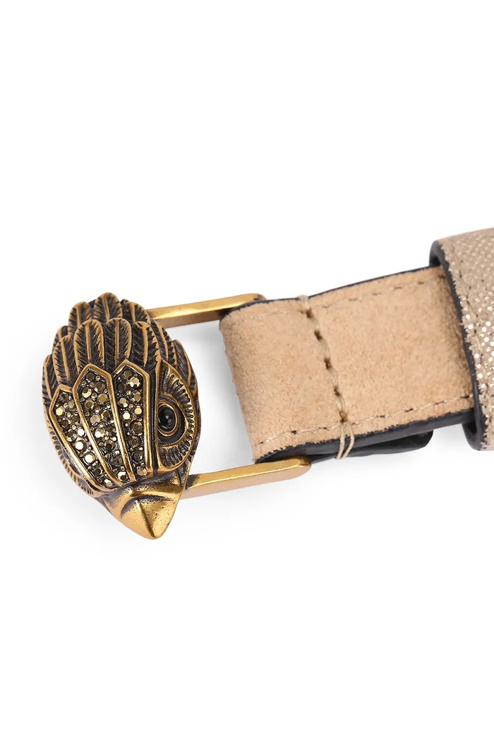 Accesorii Kurt Geiger London curea pentru femei, din piele Eagle 5255815129 bej