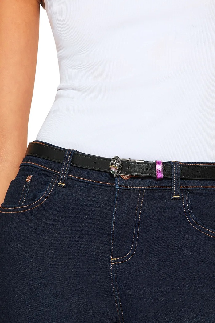 Kurt Geiger London curea reversibilă pentru femei, din piele Eagle Belt 5411769109