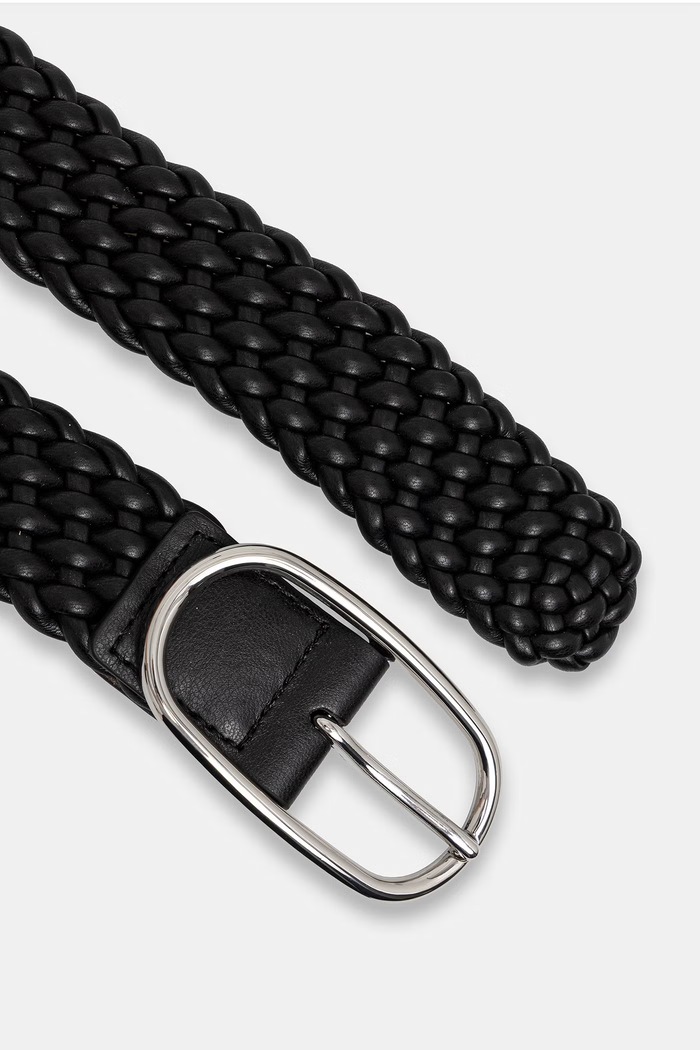 Sisley curea pentru femei, cu imitație de piele 6QAJWL03N negru SS26