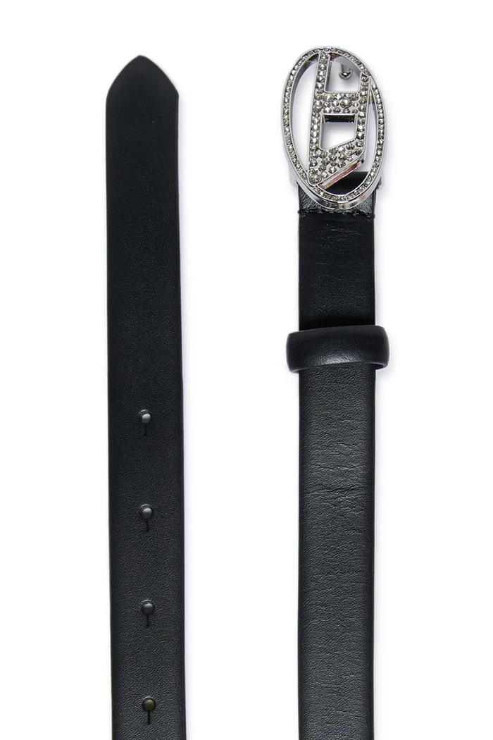 Dječji kožni remen Diesel B1DRCRYSTAL BELTS J02524.KXBLR crna SS26