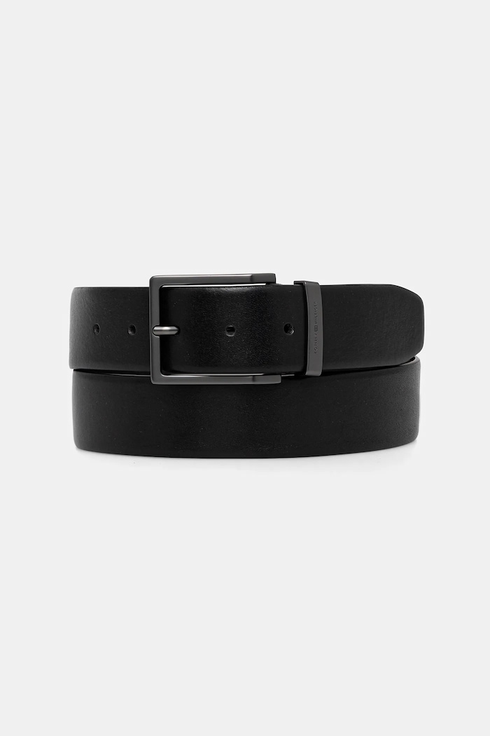 Usnjen pas Tommy Hilfiger črna AM0AM13943