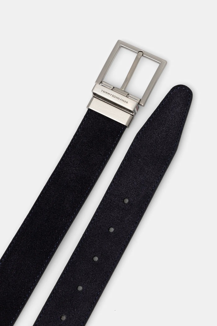 Kožený opasok Tommy Hilfiger AM0AM13945 čierna SS26