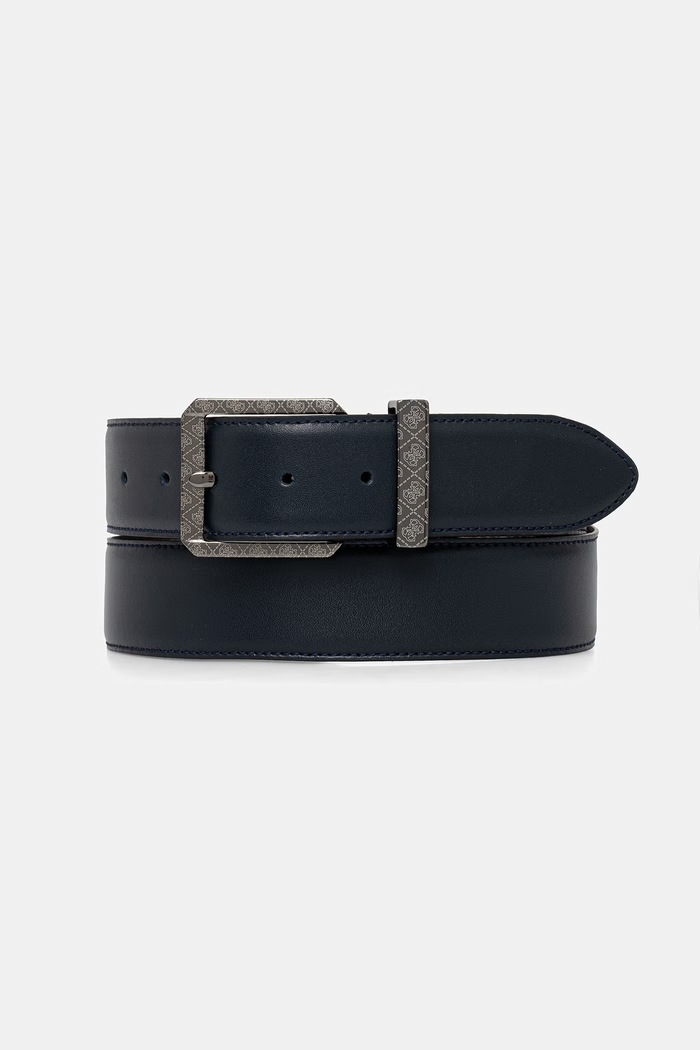Δερμάτινη ζώνη Guess σκούρο μπλε BM7848.P5440