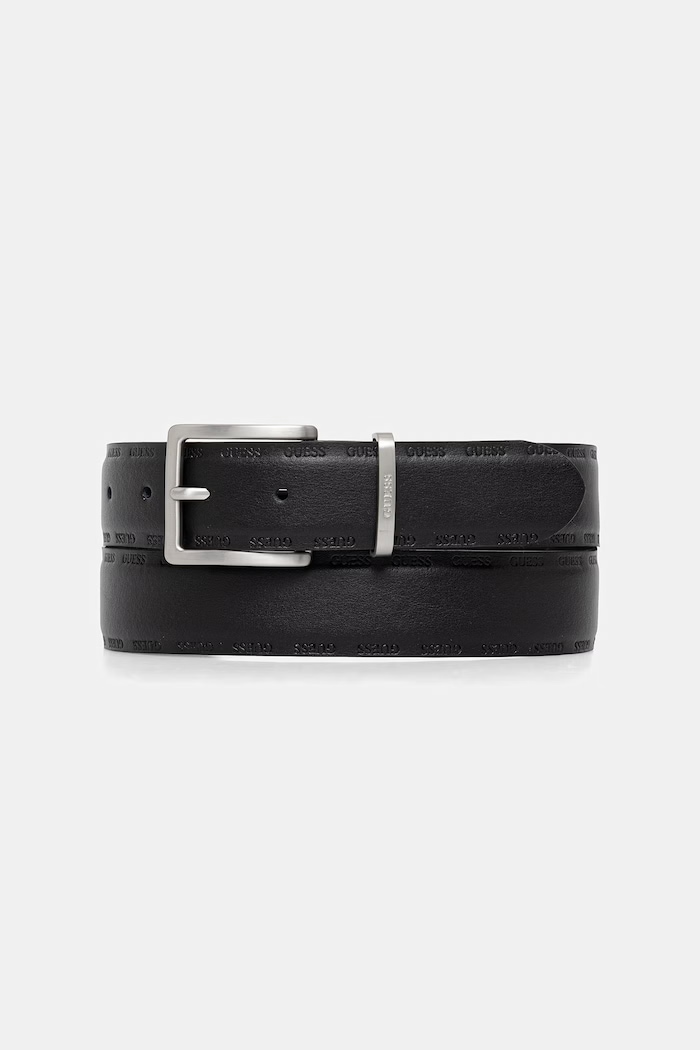 Guess curea de piele negru BM7867.P6135