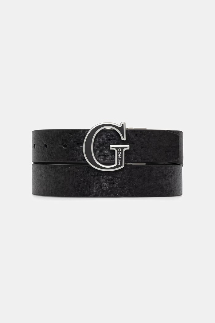 Guess curea de piele negru BM7869.P6135